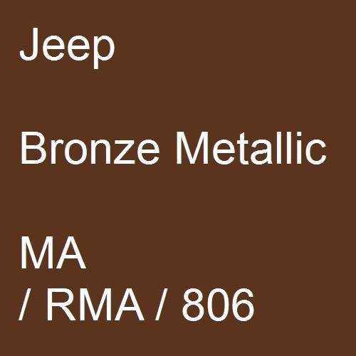 Jeep, Bronze Metallic, MA / RMA / 806.
